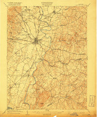 Ijamsville Maryland Historical topographic map, 1:62500 scale, 15 X 15 Minute, Year 1909