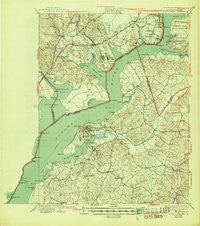 Indian Head Maryland Historical topographic map, 1:62500 scale, 15 X 15 Minute, Year 1925