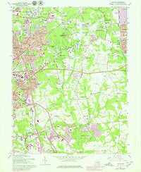 Lanham Maryland Historical topographic map, 1:24000 scale, 7.5 X 7.5 Minute, Year 1965