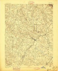 Laurel Maryland Historical topographic map, 1:62500 scale, 15 X 15 Minute, Year 1897