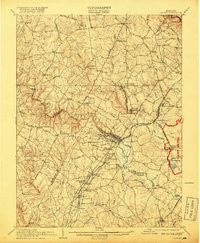 Laurel Maryland Historical topographic map, 1:62500 scale, 15 X 15 Minute, Year 1907