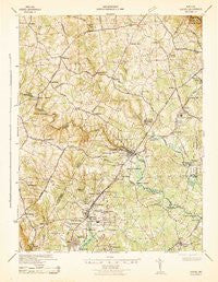 Laurel Maryland Historical topographic map, 1:62500 scale, 15 X 15 Minute, Year 1942