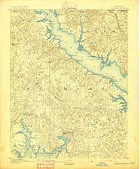 Leonardtown Maryland Historical topographic map, 1:62500 scale, 15 X 15 Minute, Year 1892