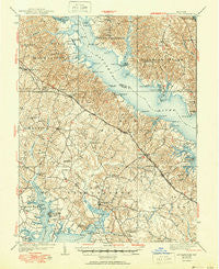 Leonardtown Maryland Historical topographic map, 1:62500 scale, 15 X 15 Minute, Year 1939