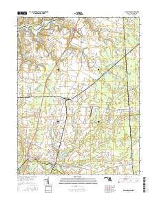 Millington Maryland Current topographic map, 1:24000 scale, 7.5 X 7.5 Minute, Year 2016