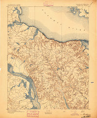 Montross Virginia Historical topographic map, 1:62500 scale, 15 X 15 Minute, Year 1895
