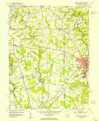 Newark West Delaware Historical topographic map, 1:24000 scale, 7.5 X 7.5 Minute, Year 1953