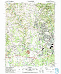 Newark West Delaware Historical topographic map, 1:24000 scale, 7.5 X 7.5 Minute, Year 1992