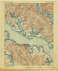 Nomini Virginia Historical topographic map, 1:125000 scale, 30 X 30 Minute, Year 1898