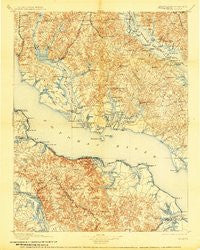 Nomini Virginia Historical topographic map, 1:125000 scale, 30 X 30 Minute, Year 1898