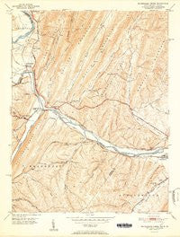 Pattersons Creek West Virginia Historical topographic map, 1:24000 scale, 7.5 X 7.5 Minute, Year 1951