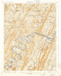 Paw Paw West Virginia Historical topographic map, 1:62500 scale, 15 X 15 Minute, Year 1900