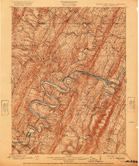 Pawpaw West Virginia Historical topographic map, 1:62500 scale, 15 X 15 Minute, Year 1900