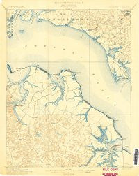 Piney Point Maryland Historical topographic map, 1:62500 scale, 15 X 15 Minute, Year 1901