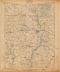 Pittsville Maryland Historical topographic map, 1:62500 scale, 15 X 15 Minute, Year 1902