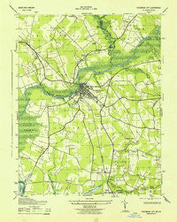 Pocomoke City Maryland Historical topographic map, 1:31680 scale, 7.5 X 7.5 Minute, Year 1943