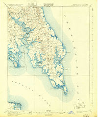 Point Lookout Maryland Historical topographic map, 1:62500 scale, 15 X 15 Minute, Year 1912