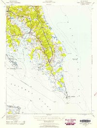 Point Lookout Maryland Historical topographic map, 1:62500 scale, 15 X 15 Minute, Year 1937
