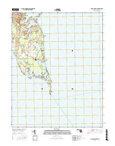 Point Lookout Maryland Current topographic map, 1:24000 scale, 7.5 X 7.5 Minute, Year 2016
