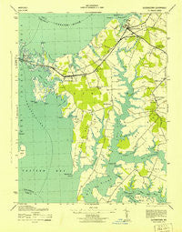 Queenstown Maryland Historical topographic map, 1:31680 scale, 7.5 X 7.5 Minute, Year 1943