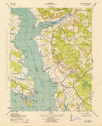 Rock Point Maryland Historical topographic map, 1:31680 scale, 7.5 X 7.5 Minute, Year 1943