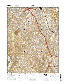 Rockville Maryland Current topographic map, 1:24000 scale, 7.5 X 7.5 Minute, Year 2016