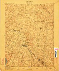Rockville Maryland Historical topographic map, 1:62500 scale, 15 X 15 Minute, Year 1908