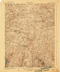 Rockville Maryland Historical topographic map, 1:62500 scale, 15 X 15 Minute, Year 1923