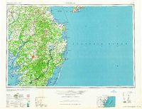 Salisbury Maryland Historical topographic map, 1:250000 scale, 1 X 2 Degree, Year 1965