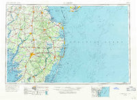 Salisbury Maryland Historical topographic map, 1:250000 scale, 1 X 2 Degree, Year 1946