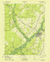 Snow Hill Maryland Historical topographic map, 1:31680 scale, 7.5 X 7.5 Minute, Year 1943