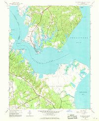 Solomons Island Maryland Historical topographic map, 1:24000 scale, 7.5 X 7.5 Minute, Year 1944