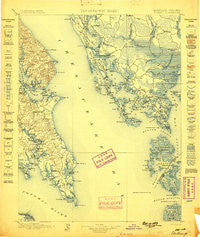 St. Marys Maryland Historical topographic map, 1:125000 scale, 30 X 30 Minute, Year 1898