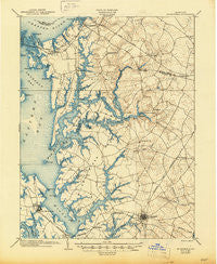 St. Michaels Maryland Historical topographic map, 1:62500 scale, 15 X 15 Minute, Year 1904