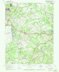 Upper Marlboro Maryland Historical topographic map, 1:24000 scale, 7.5 X 7.5 Minute, Year 1965