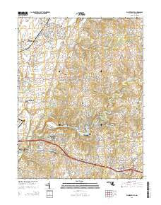 Walkersville Maryland Historical topographic map, 1:24000 scale, 7.5 X 7.5 Minute, Year 2014