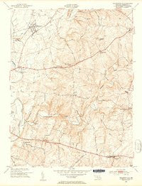 Walkersville Maryland Historical topographic map, 1:24000 scale, 7.5 X 7.5 Minute, Year 1953