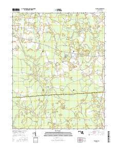 Wango Maryland Current topographic map, 1:24000 scale, 7.5 X 7.5 Minute, Year 2016