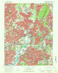 Washington East District of Columbia Historical topographic map, 1:24000 scale, 7.5 X 7.5 Minute, Year 1965