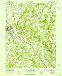 Westminster Maryland Historical topographic map, 1:24000 scale, 7.5 X 7.5 Minute, Year 1953