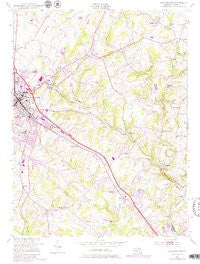 Westminster Maryland Historical topographic map, 1:24000 scale, 7.5 X 7.5 Minute, Year 1953