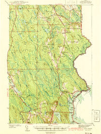 Amity Maine Historical topographic map, 1:62500 scale, 15 X 15 Minute, Year 1941