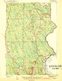 Amity Maine Historical topographic map, 1:62500 scale, 15 X 15 Minute, Year 1943
