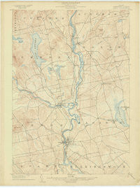 Anson Maine Historical topographic map, 1:62500 scale, 15 X 15 Minute, Year 1904