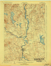 Anson Maine Historical topographic map, 1:62500 scale, 15 X 15 Minute, Year 1904