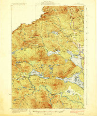 Attean Maine Historical topographic map, 1:62500 scale, 15 X 15 Minute, Year 1925