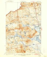 Attean Maine Historical topographic map, 1:62500 scale, 15 X 15 Minute, Year 1925