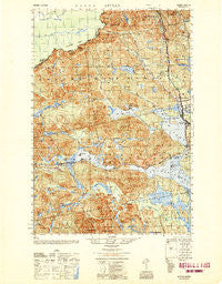 Attean Maine Historical topographic map, 1:50000 scale, 15 X 15 Minute, Year 1950