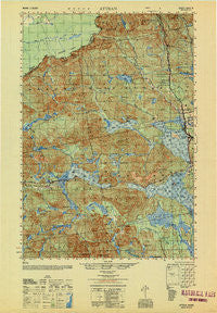 Attean Maine Historical topographic map, 1:50000 scale, 15 X 15 Minute, Year 1950