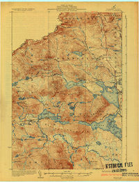 Attean Maine Historical topographic map, 1:62500 scale, 15 X 15 Minute, Year 1925